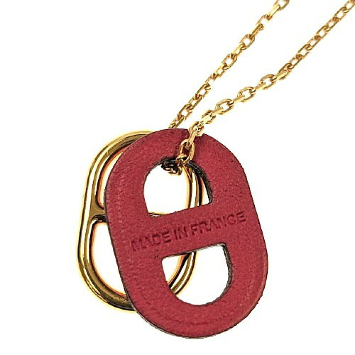 楽天市場】HERMES エルメス オーマイヨン ネックレス レザー メタル  