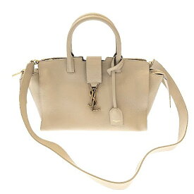 【ポイント5倍】11/10限定！ 【値下げしました！】SAINTLAURENT YSL サンローラン ダウンタウン カバス 635346 レザー ベージュ バッグ ハンドバッグ ショルダーバッグ 2WAY