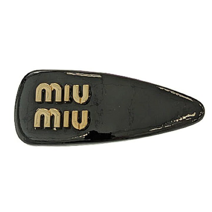 楽天市場】MIUMIU パテントレザー ヘアクリップ 5IF092 ブラック  