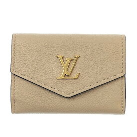 【ポイント5倍】11/10限定！ Louis Vuitton LV ルイヴィトン ポルトフォイユ・ロックミニ M69340 ICチップ反応有 トリヨンレザー グレージュ 財布 三つ折り ミニ財布