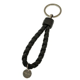 【ポイント5倍】7/20限定！ Bottega Veneta　ボッテガヴェネタ　イントレチャート　キーリング　キーホルダー　113539　レザー　メタル　ブラック　シルバー　アクセサリー　小物　ユニセックス