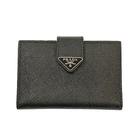 【ポイント5倍】7/20限定！ PRADA　プラダ　二つ折り　カードケース　2MC101　サフィアーノ　レザー　ブラック　ユニセックス