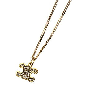 【ポイント5倍】11/10限定！ CELINE　セリーヌ　トリオンフ　ネックレス　460GB6BZI.35OR　メタル　ラインストーン　ゴールド　アクセサリー　レディース