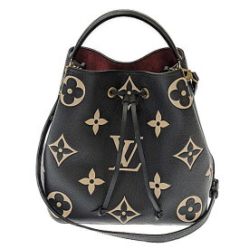 【ポイント5倍】7/20限定！ Louis Vuitton　LV　ルイヴィトン　ネオノエMM　M45497　ICチップ反応有　バイカラーモノグラム・アンプラント　レザー　ブラック　ベージュ　バッグ　ショルダーバッグ