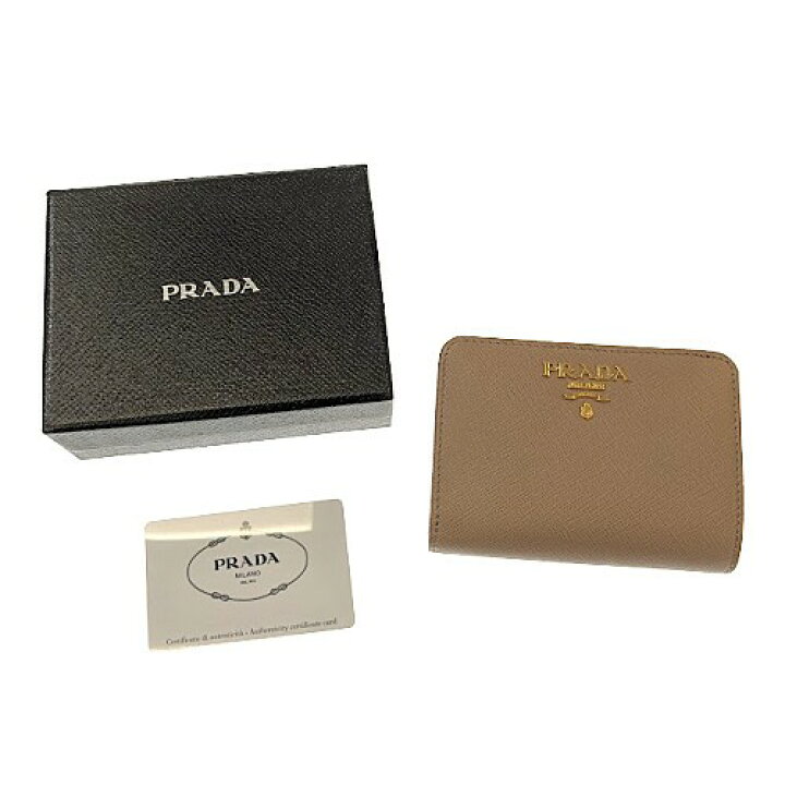 楽天市場】PRADA プラダ 二つ折りウォレット 1ML018 サフィアーノ  
