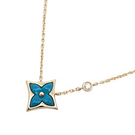 【ポイント5倍】11/10限定！ Louis Vuitton　LV　ルイヴィトン　スターブロッサムBB　Q93618　750YG/イエローゴールド　トルコ石　ダイヤモンド　アクセサリー　ジュエリー　JW　宝飾品　レディース