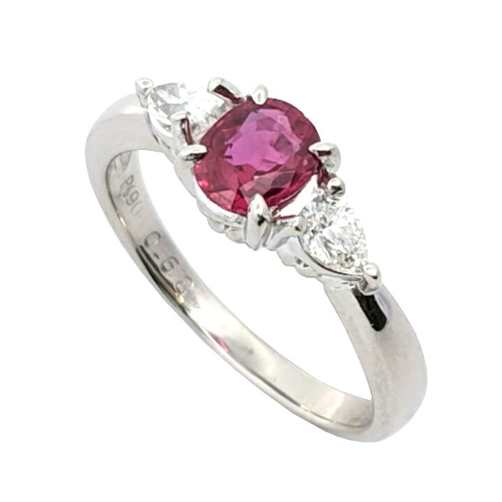 楽天市場】Pt900 ルビー×ダイヤモンド リング プラチナ ルビー 0.68ct  