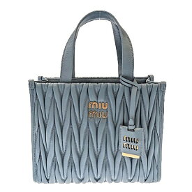 MIUMIU　ミュウミュウ　マテラッセレザー　2WAYバッグ　5BG263　レザー　ブルー　バッグ　ハンドバッグ　ショルダーバッグ