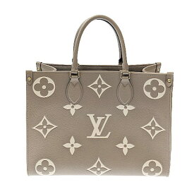 Louis Vuitton　LV　ルイヴィトン　オンザゴーMM　M45494　ICチップ反応有　バイカラー モノグラム・アンプラント レザー　トゥルトレール クレーム　バッグ　ハンドバッグ　トートバッグ