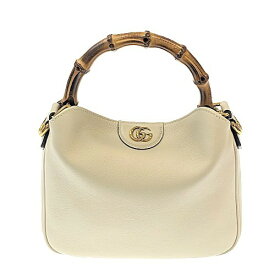 GUCCI　グッチ　ダイアナ スモール ショルダーバッグ　746251　レザー　バンブー　GG　ホワイトベージュ　バッグ　2WAY