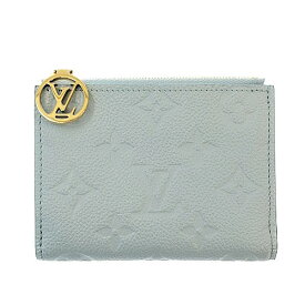 Louis Vuitton　LV　ルイヴィトン　ポルトフォイユ・リサ　M83587　ICチップ　モノグラム・アンプラント　レザー　ブルー　財布　二つ折り
