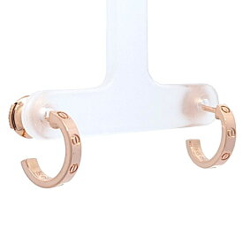 【ポイント5倍】11/10限定！ Cartier　カルティエ　ラブ フープ　スモール　B8029000　750PG　K18PG　ピンクゴールド　アクセサリー　ジュエリー　JW　宝飾品　レディース　BJ　ブランドジュエリー　ピアス　付属品　保証書　箱