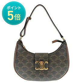 【ポイント5倍】7/20限定！ CELINE セリーヌ ミディアム アヴァ 114492BZJ.04LU トリオンフキャンバス カーフスキン タン ブラウン バッグ ショルダーバッグ 肩掛け レディース