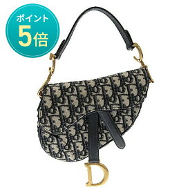 【ポイント5倍】7/20限定！ Christian Dior CD クリスチャンディオール サドル バッグ ミニ M0447CTZQ-928U ジャカード レザー ネイビー ブルー バッグ ハンドバッグ ショルダーバッグ