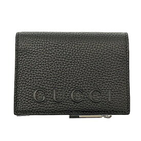 【ポイント5倍】11/10限定！ GUCCI　グッチ　ロゴ コインウォレット　835076　レザー　ブラック　財布　二つ折り　ユニセックス