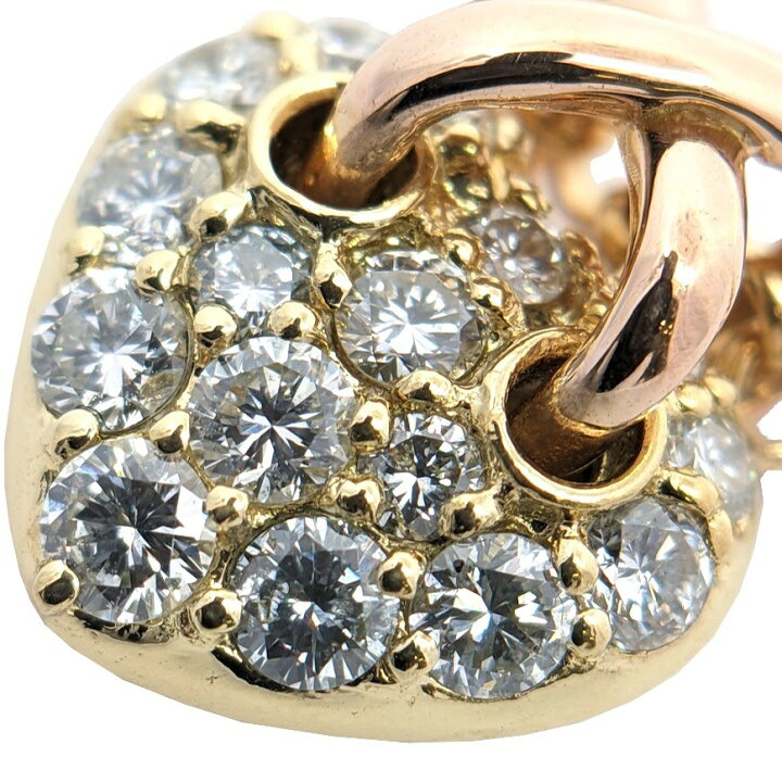 楽天市場】K18 ダイヤモンドハートネックレス ダイヤモンド 0.58ct 