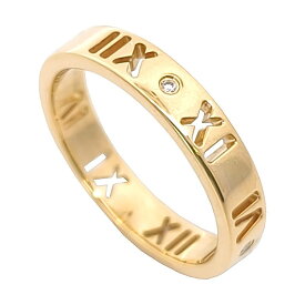 Tiffany&Co.　TIFFANY　ティファニー　ピアスド アトラス　750YG　K18YG　イエローゴールド　4ピースダイヤモンド　アクセサリー　ジュエリー　JW　宝飾品　レディース　BJ　ブランドジュエリー　リング　指輪　9号