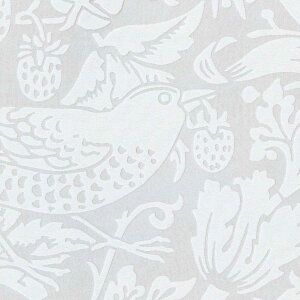 リリカラ オーダーカーテン レース LS-63018 SALA サーラ 2023-2026 MORRIS&Co. ウィリアムモリス Strawberry Thief-Sheer いちご泥棒 シアー V&A ホワイト系 クラシック 洗える ウォッシャブル 防炎 オーダー