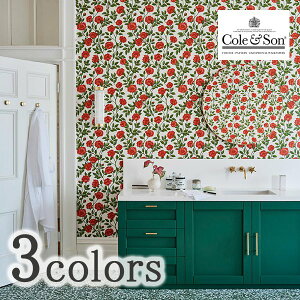 壁紙 クロス のりなし 輸入壁紙 イギリス製 Cole&SonSelection コール&サンセレクション Cole&Son品番 118/7013 118/7015 118/7016 HamptonRoses 1ロール 巾52cm×10m単位販売 不織布 F☆☆☆☆ 不燃