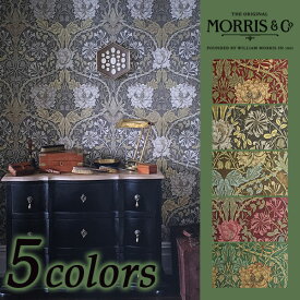 輸入壁紙 イギリス製 MorrisArchiveWallpapersIII(モリスアーカイブ3)：Morris(ウイリアム・モリス) 品番：214700,214701,214702,214703,214704 Honeysuckle&Tulip(ハニーサックル＆チューリップ) 1ロール(巾68.6cmX10.05m)単位販売 紙 F☆☆☆☆ 不燃