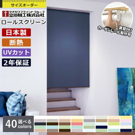 【期間限定★最大1000円クーポン】ロールスクリーン 立川機工 ココルン 1cm単位 サイズオーダー 無地 遮熱あり ファーステージ カーテンレール取付可能 賃貸OK 間仕切り 目隠し 節電