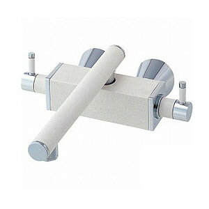 三栄水栓製作所 キッチン用蛇口 TOHシリーズ 壁 ツーバルブ混合水栓 スパウト205mm 白磁 一般地 K2530-JW-13