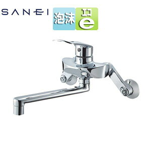 三栄水栓製作所 キッチン用蛇口 COULE 壁 シングル混合水栓 プラスエコ 泡沫 スパウト190mm 一般地 K1712E2-13