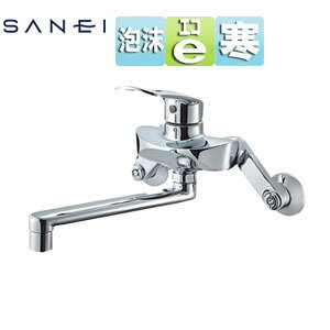 三栄水栓製作所 キッチン用蛇口 COULE 壁 シングル混合水栓 プラスエコ 泡沫 スパウト190mm 寒冷地 K1712E2K-13