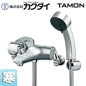 カクダイ 浴室用蛇口 TAMON 壁 洗い場専用 シングルレバーシャワー混合水栓 寒冷地 143-012K