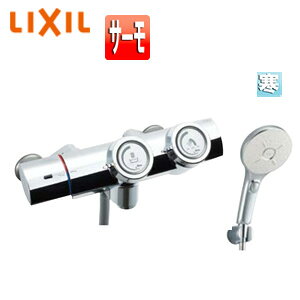 LIXIL 浴室用蛇口 壁 洗い場専用 サーモスタット付シャワーバス混合水栓 エコアクアスイッチシャワーSPA めっき プッシュ式 寒冷地 BF-HW156TNSMM