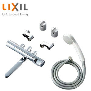 LIXIL ●浴室用蛇口 クロマーレS取替用水栓 壁 サーモスタット付シャワーバス水栓(取付脚流用タイプ) エコフルシャワー 吐水口170mm 一般地 BF-KA145TSG-AT