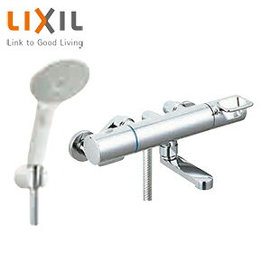 LIXIL 浴室用蛇口 クロマーレS 壁 洗い場専用 サーモスタット付シャワーバス混合水栓 エコアクアスイッチシャワー 吐水口90mm 一般地 BF-KA146TSJM
