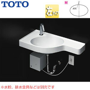 TOTO 洗面器単品 壁掛式 カウンター一体形 コーナー 左タイプ 樹脂製 水栓取付穴径:φ28 左側1ヶ所 ホワイト MLRB32ABL#NW1