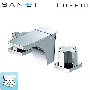 三栄水栓製作所 洗面用蛇口 ROFFINEシリーズ 台 ツーバルブ洗面混合水栓 湯水芯100mm ポップアップ 引き棒付 寒冷地 K5580PK-13