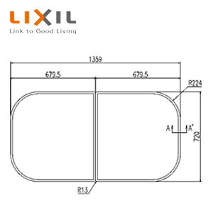 LIXIL �ӂ�ӂ� �g�݂ӂ� 2���g 720mm×680mm �z���C�g �A�[�o���V���[�Y�p �O���X�e�BN�����p �V���C���g�[�������p �������� YFK-1475B(4)