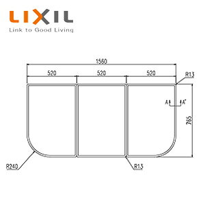 LIXIL ӂӂ g݂ӂ 3g 770mm×520mm zCg OUV[Yp  YFK-1680C(5)