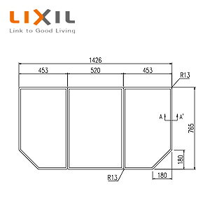 LIXIL ӂӂ g݂ӂ 3g 765mm×453mm(2) 765mm×520mm(1) zCg OUV[Yp  YFK-1580C(2)