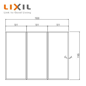 LIXIL ӂӂ g݂ӂ 3g 1185mm×511mm zCg ^oXp  YFK-1612C(3)