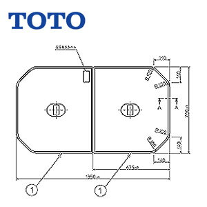 TOTO ӂӂ g݂ӂ 2g 1350mm×760mm zCg lI}[uoXp |oXp  PCF1400R#NW1