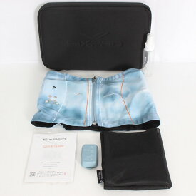 【美品】MTG SIXPAD Powersuit Core Belt SE-BS-12B-M ブルー ホームジム対応モデル Mサイズ シックスパッド パワースーツ コアベルト 本体 【中古】