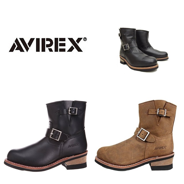 AVIREX AV2225 HORNET 新到着 ミリタリー ライダースブーツ 超人気の アビレックス ショート エンジニアブーツ ホーネット メンズ 靴