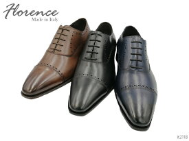 C florence フローレンス IT2118 ストレートチップ メダリオン メンズ ビジネス シューズ 靴 イタリア製