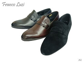 フランコルッチ FRANCO LUZI 262 メンズ ビジネスシューズ 本革 3E 紳士靴 ドレスシューズ ベルトデザイン スリッポン カジュアル パーティー 紳士 日本製 靴