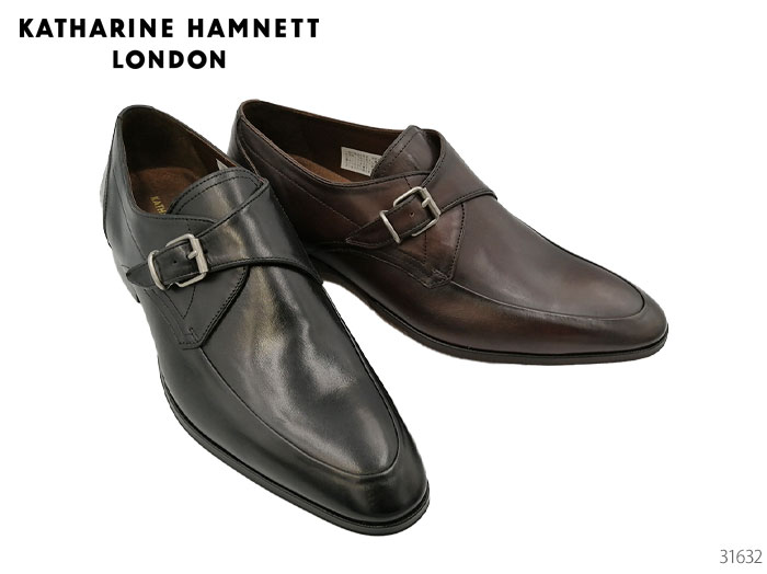 送料無料 スリッポン ベルト キャサリンハムネット ロンドン 31632 KATHARINE HAMNETT LONDON スリッポン モンクストラップ ビジネスシューズ 靴 メンズ