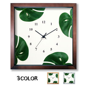 掛時計 モンステラ 掛け時計 インテリア 観葉植物 | 時計 レディース おしゃれ かわいい カジュアル 可愛い 人気