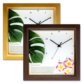 掛時計 ハワイアン 掛け時計 プルメリア モンステラ アジアン | 時計 レディース おしゃれ かわいい カジュアル 可愛い 人気