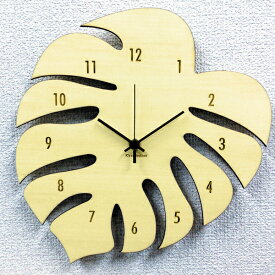 掛時計 ハワイアン 掛け時計 モンステラ アジアン シルエット クロック | 時計 レディース おしゃれ かわいい カジュアル 可愛い 人気