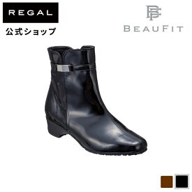 【公式】 BEAUFIT A60W 耐滑仕様ソールドレスレインブーツ ブラックエナメル ブーツ レディース ビューフィット REGAL CORPORATION リーガル コーポレーション | 靴 くつ シューズ 雨の日 レインブーツ レインシューズ レディースシューズ レイン ショート 長靴