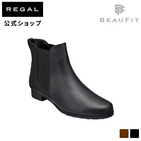 【公式】 BEAUFIT A68WBB 晴雨兼用サイドゴアショートブーツ ブラック ブーツ レディース ビューフィット REGAL CORPORATION リーガル コーポレーション 日本製| 靴 くつ シューズ ショート サイドゴア ショートブーツ 革 サイドゴアブーツ レインブーツ 雨靴 3e 牛革 黒