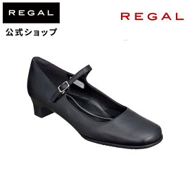 【公式】 REGAL 6669AC ストラップパンプス ブラック パンプス レディース リーガル | 靴 くつ シューズ ウィメンズ ストラップ ローヒール 革靴 黒 フォーマル スーツ オフィス ブラックフォーマル フォーマルパンプス 本革 幅広 ソフト 通勤 リクルート 冠婚葬祭